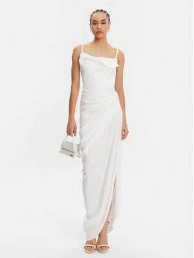 JACQUEMUS Sukienka wieczorowa 21E243DR001-1020 Biały Regular Fit