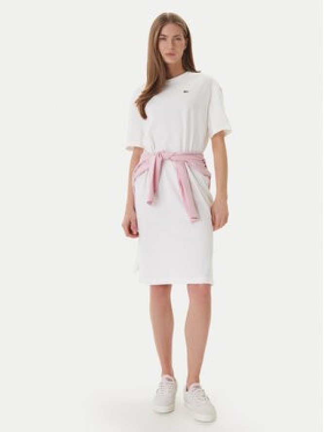 Lacoste Sukienka codzienna EF2883 Écru Oversize