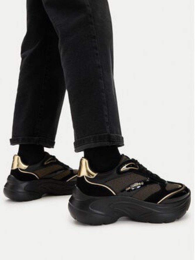 KARL LAGERFELD Sneakersy Kontour Wedge KL68016 Czarny