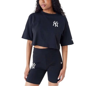 Nowa Koszulka Mlb Le Crop Tee Neyyan Blkwhi Damskie