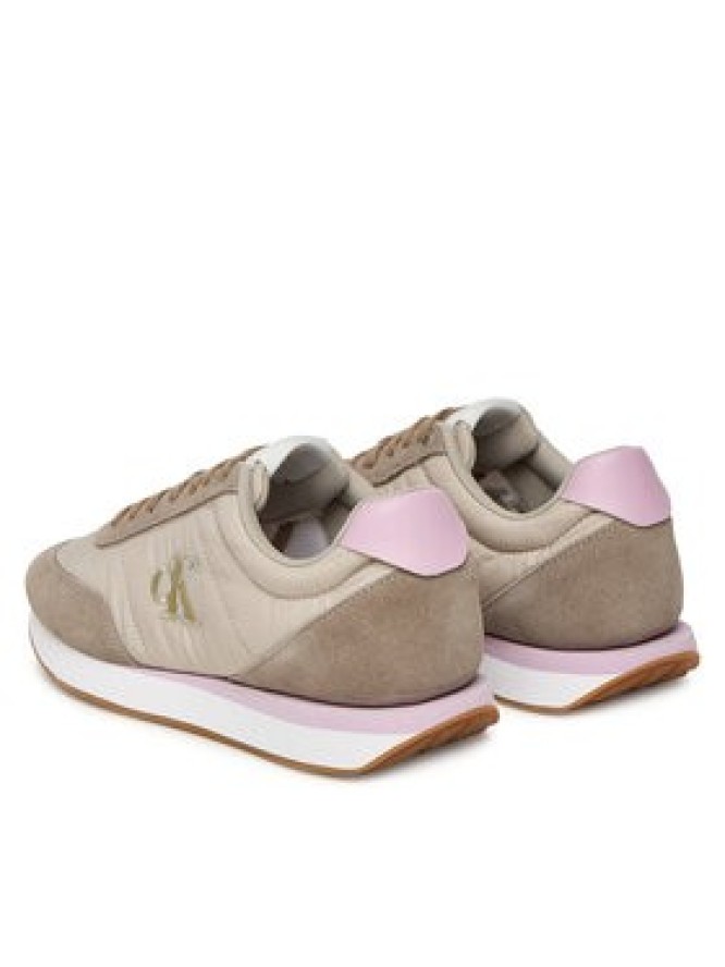 Calvin Klein Sneakersy Retro Runner Lace Up Nylon Mg YW0YW01990 Khaki