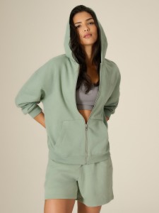 4F Bluza loose z kapturem damska - zielona M