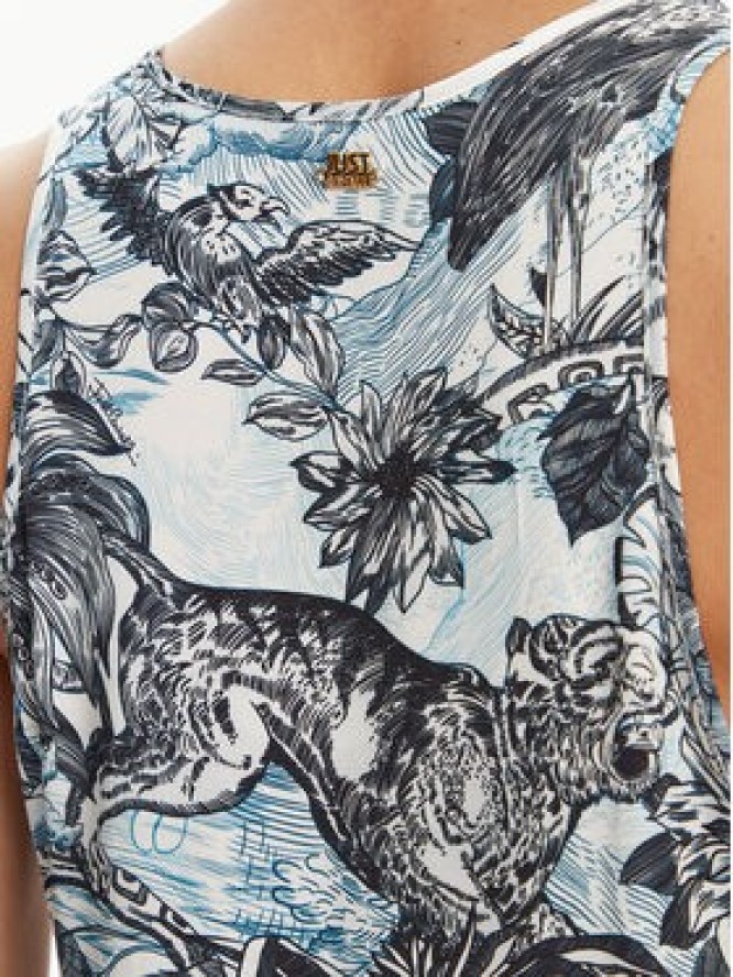 Just Cavalli Top 78PAH640 Niebieski Regular Fit