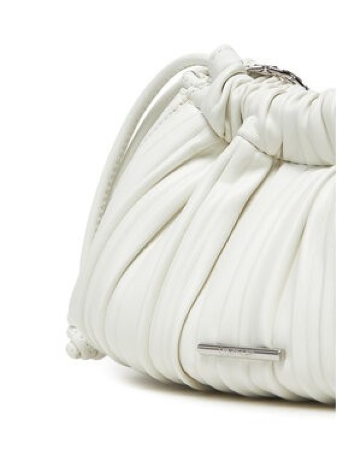 Calvin Klein Torebka Drawstring Plisse Conv Mini Cb P LV04F3077G Biały