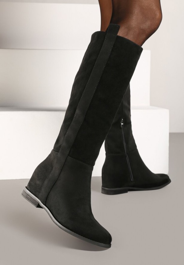 Czarne Kozaki przed Kolano na Ukrytym Koturnie Sibica