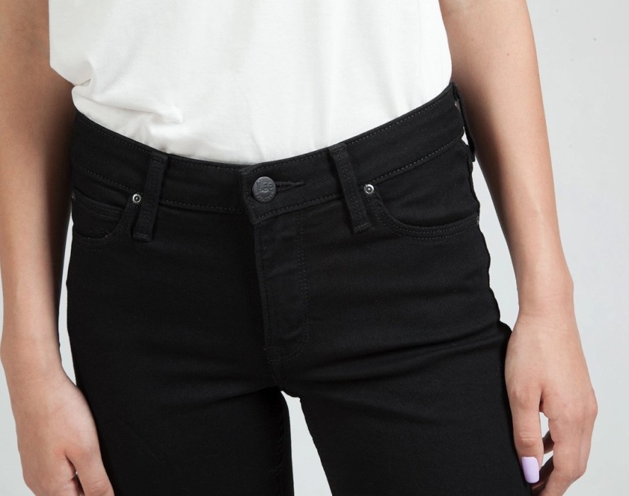 LEE SCARLETT DAMSKIE SPODNIE JEANSOWE JEANS DŻINSY BLACK RINSE L526SH47 112111903