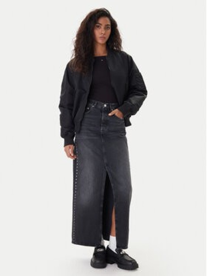 Tommy Jeans Spódnica jeansowa Layla DW0DW21576 Czarny Regular Fit