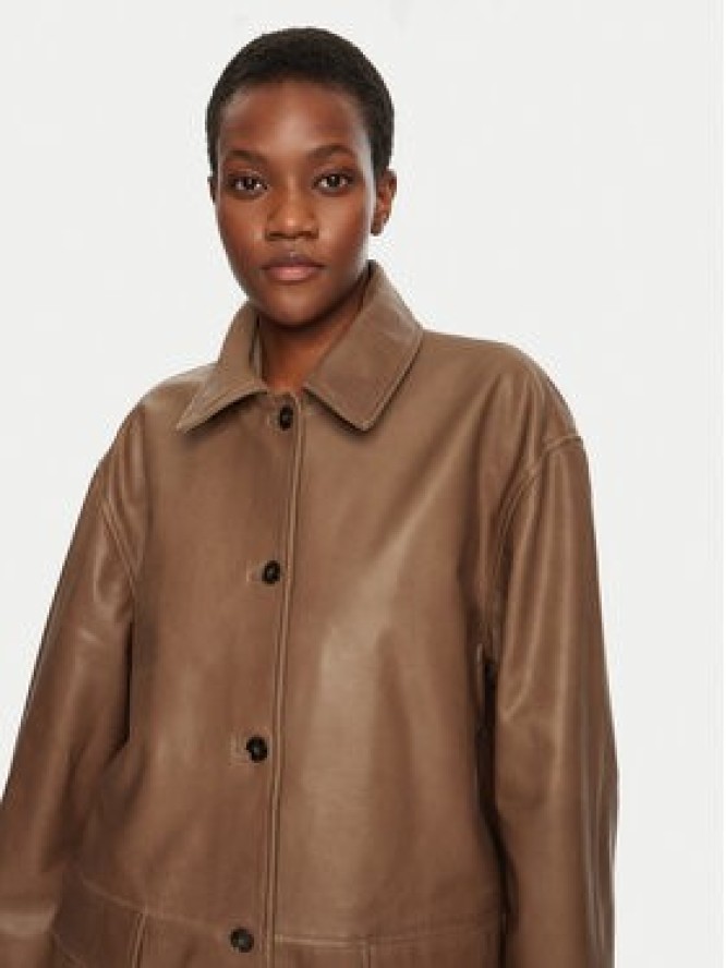 Herskind Płaszcz przejściowy Halston 5470175 Brązowy Loose Fit