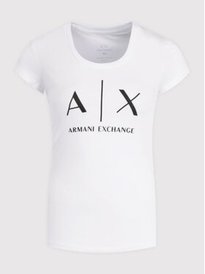 Armani Exchange T-Shirt 8NYT70 YJ16Z 1000 Biały Slim Fit