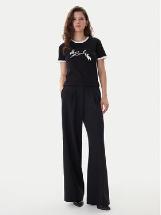 KARL LAGERFELD T-Shirt B1W17040 Czarny Slim Fit