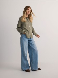 Koszula z wiskozy - ciemnozielony