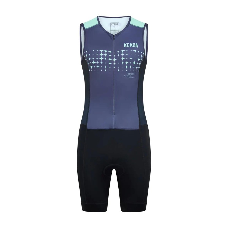 Damski kombinezon triathlonowy Systematic Four bez rękawów – zielony