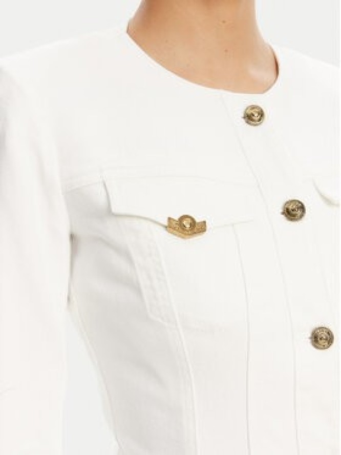 Versace Jeans Couture Kurtka jeansowa 78HAS457 Biały Slim Fit