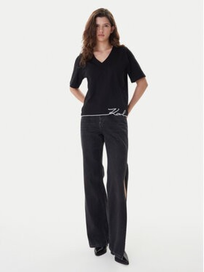 KARL LAGERFELD T-Shirt B1W17031 Czarny Relaxed Fit