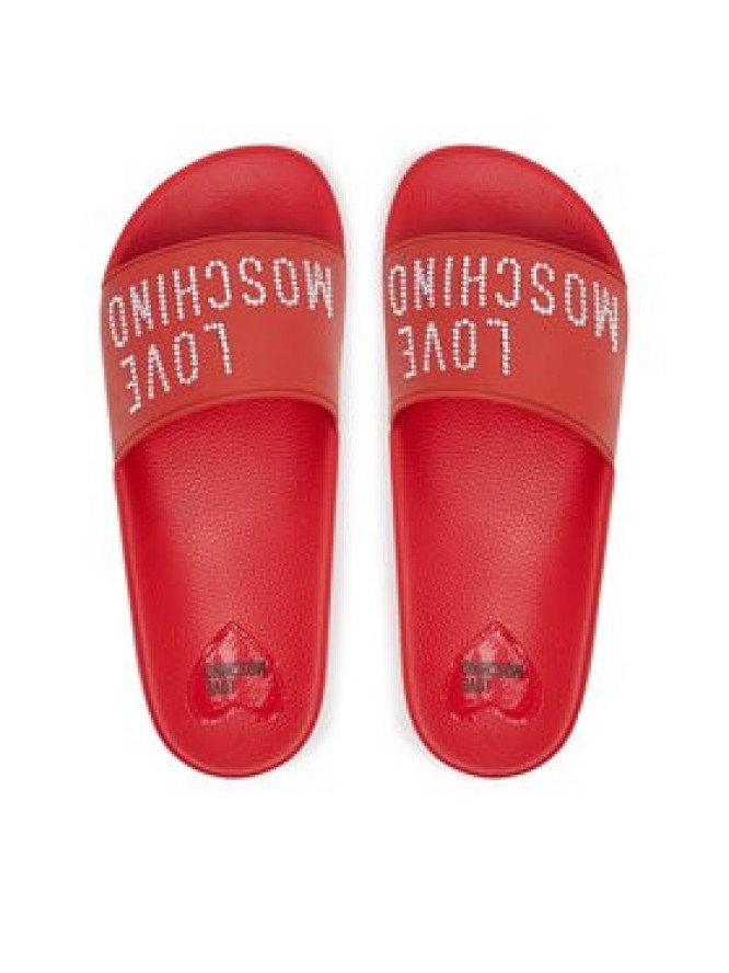 LOVE MOSCHINO Klapki JA28122G0MI13500 Czerwony