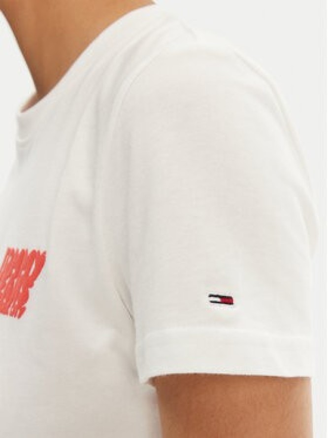 Tommy Jeans T-Shirt Bubble DW0DW21338 Biały Regular Fit