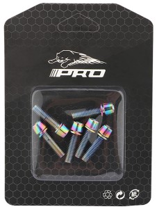 Śruby do wspornika kierownicy Meroca III Pro M5*18mm rainbow 6 szt