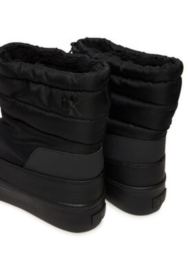 Calvin Klein Sneakersy Vulc Flatf Snowboot Nylon Mix Mg YW0YW01977 Czarny