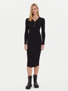 Morgan Sukienka dzianinowa 252-RMEXAS Czarny Slim Fit