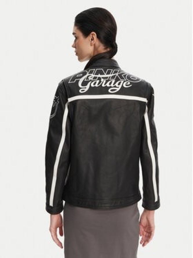 PINKO Kurtka skórzana 105296 A2N5 Czarny Regular Fit