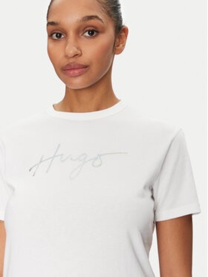 HUGO T-Shirt Damacia 50535491 Biały Regular Fit