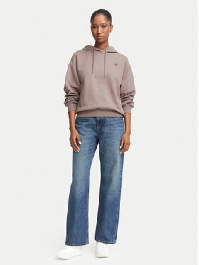 Calvin Klein Jeans Bluza Monogram LV047G258G Beżowy ciemny Regular Fit