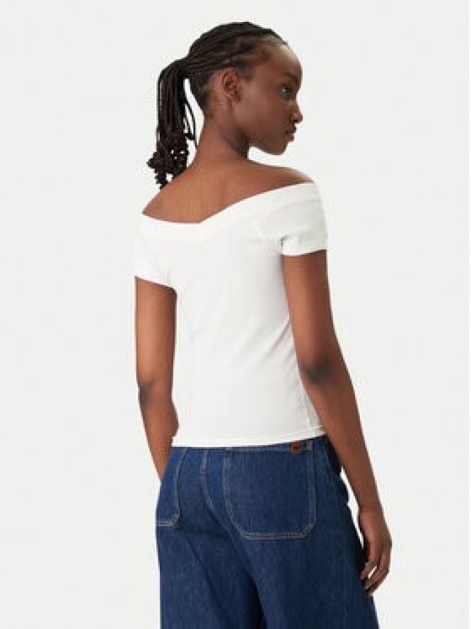Tommy Jeans Bluzka DW0DW22265 Biały Slim Fit