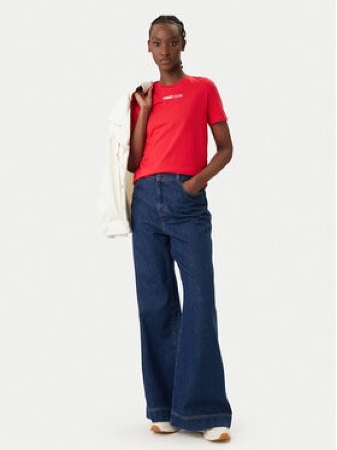 Tommy Jeans T-Shirt DW0DW22277 Czerwony Regular Fit