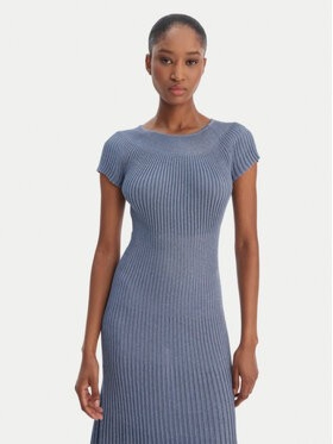 Marella Sukienka dzianinowa Draghi 2613321041 Błękitny Regular Fit