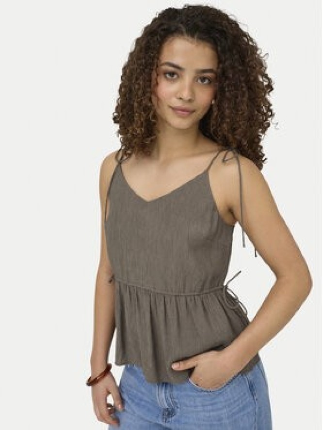 ONLY Top Nele 15370325 Beżowy ciemny Regular Fit