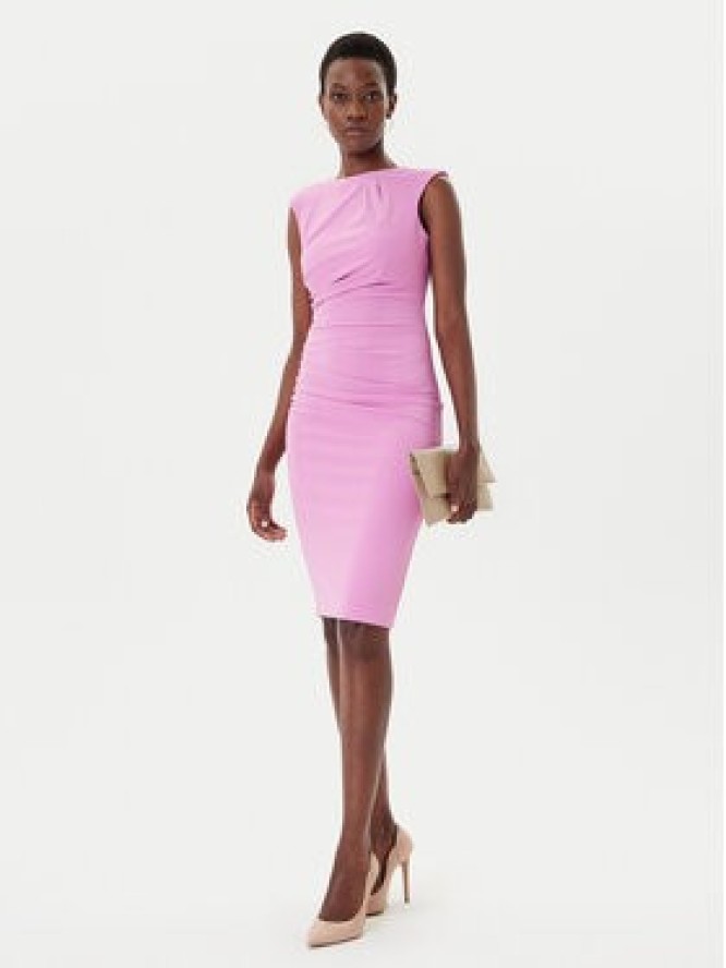 Rinascimento Sukienka koktajlowa CFC0125332003 Różowy Slim Fit