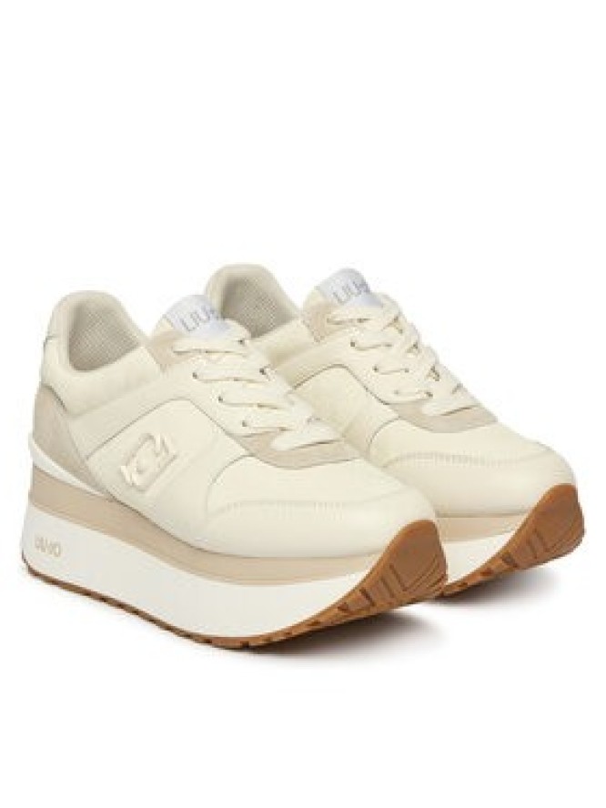Liu Jo Sneakersy Maxi Wonder Plus 02 Bis BF6011 PX902 Kremowy