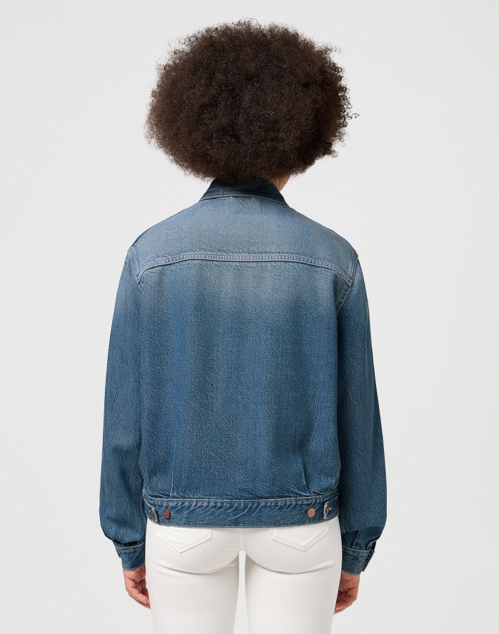 WRANGLER DAMSKA KURTKA JEANSOWA WRANGLER JUMBO TRUCKER JACKET PROMISES KEPT 112352300