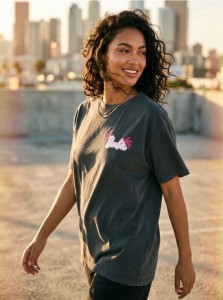 Koszulka oversize Barbie - szary