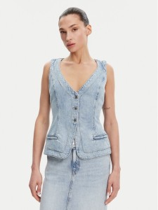 Guess Kamizelka W5GN89 D5B96 Niebieski Regular Fit