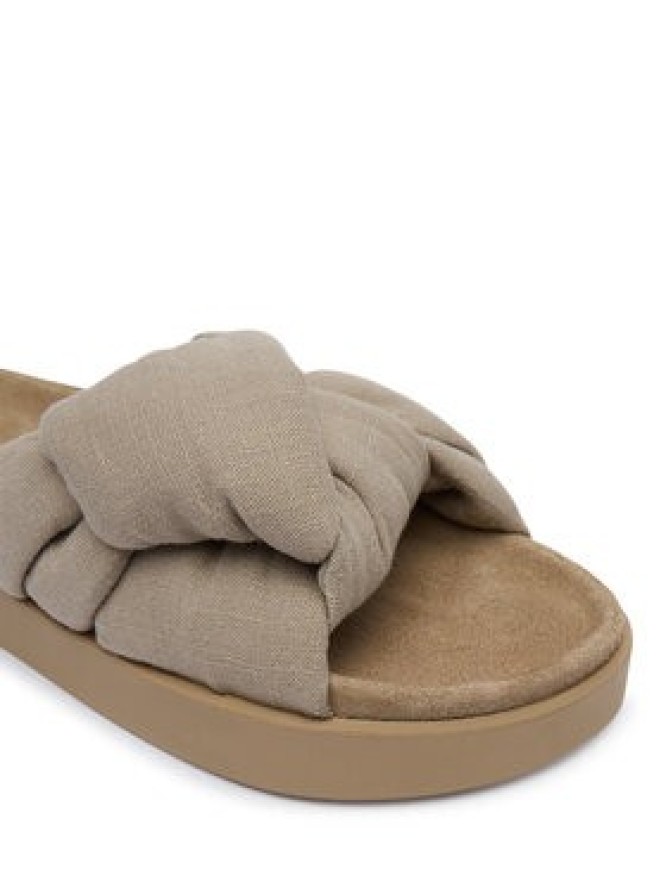 Inuikii Klapki Oversized Linen Knot 1004.003.0171.250 Beżowy