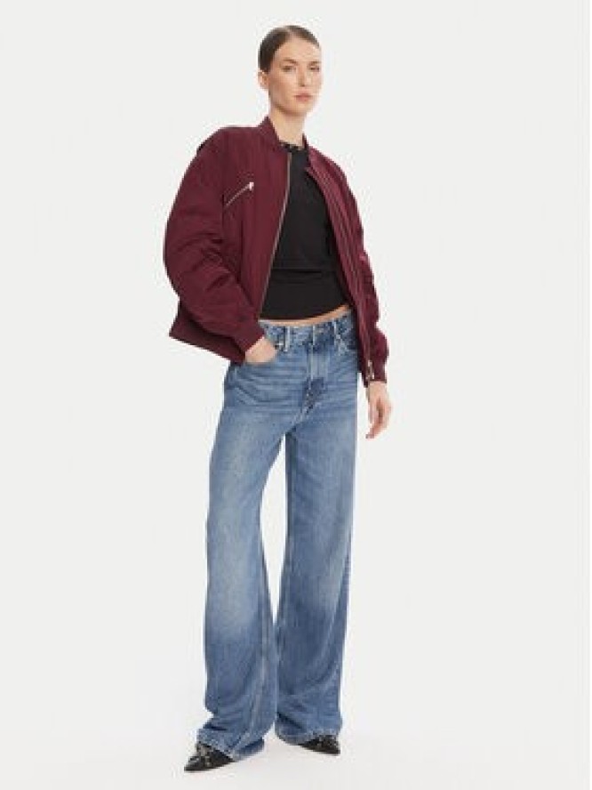 Patrizia Pepe Kurtka bomber 8O0185 A619 Bordowy Regular Fit