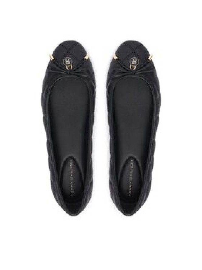 Tommy Hilfiger Baleriny Charm Quilted Ballerina FW0FW09503 Czarny