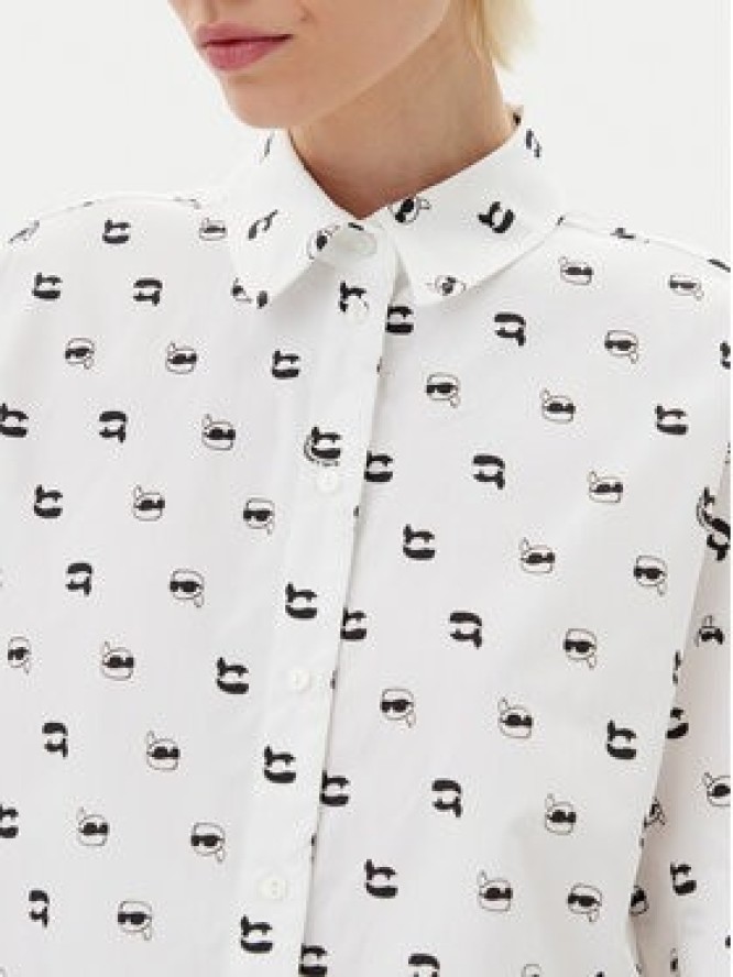 KARL LAGERFELD Koszula A2W11033 Biały Relaxed Fit