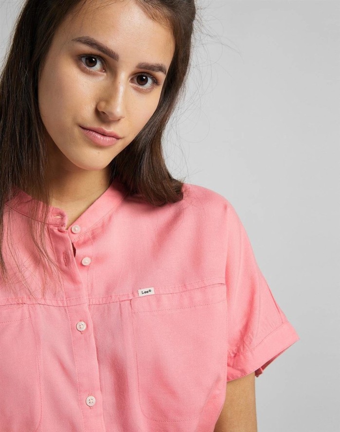 LEE CAP SLEEVE SHIRT DAMSKA KOSZULA KRÓTKI RĘKAW CHERRY BLOSSOM L46FZBQJ 112110920