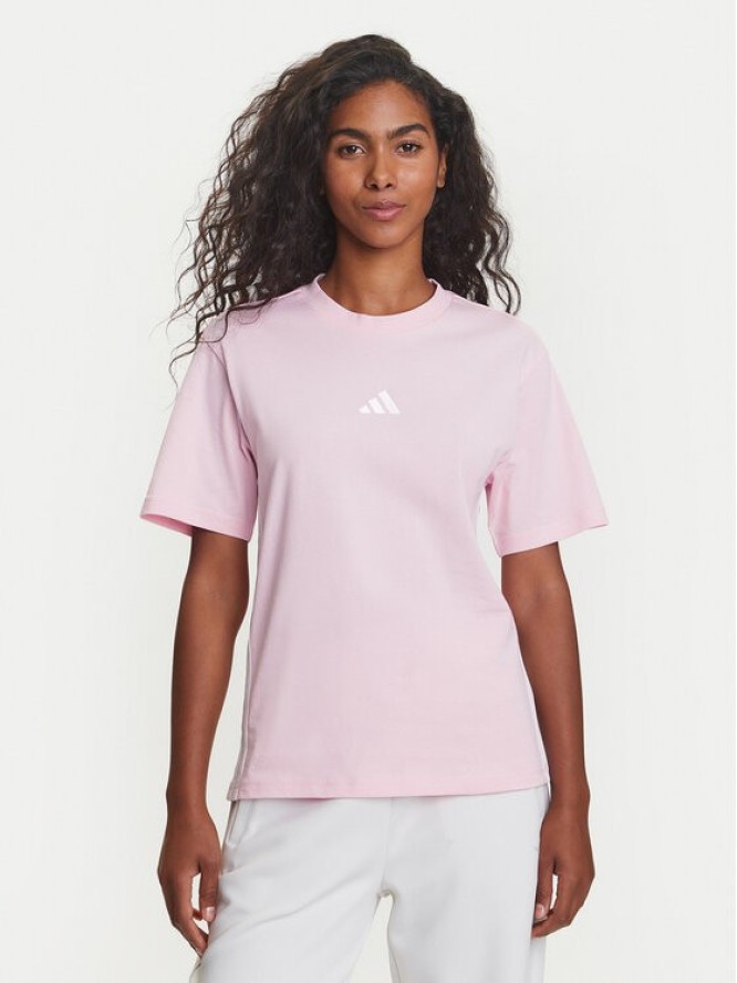 adidas T-Shirt Essentials 3-Stripes JE1226 Różowy Regular Fit