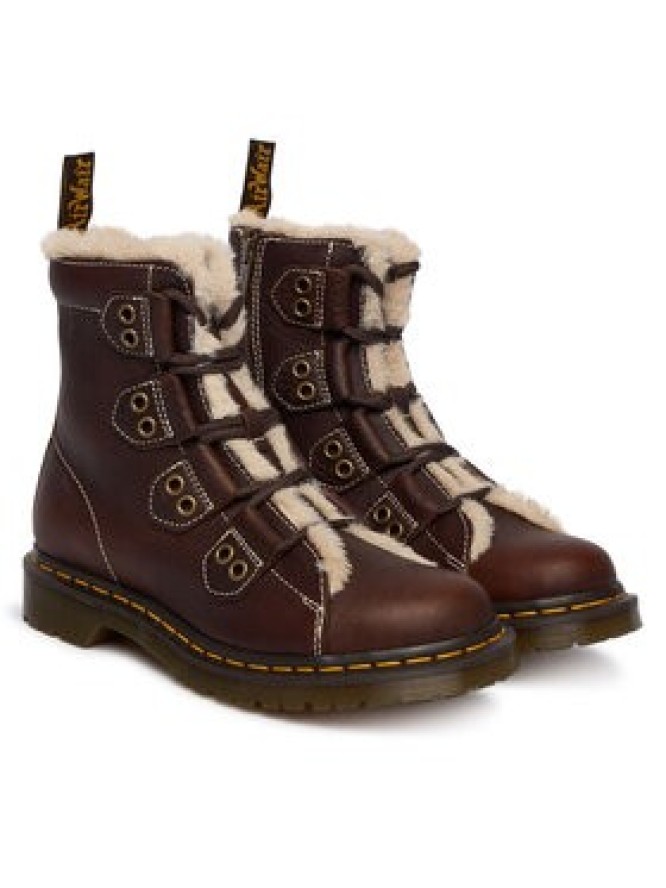 Dr. Martens Trzewiki 1460 Lace To Toe Fur Lined DM41417200 Brązowy