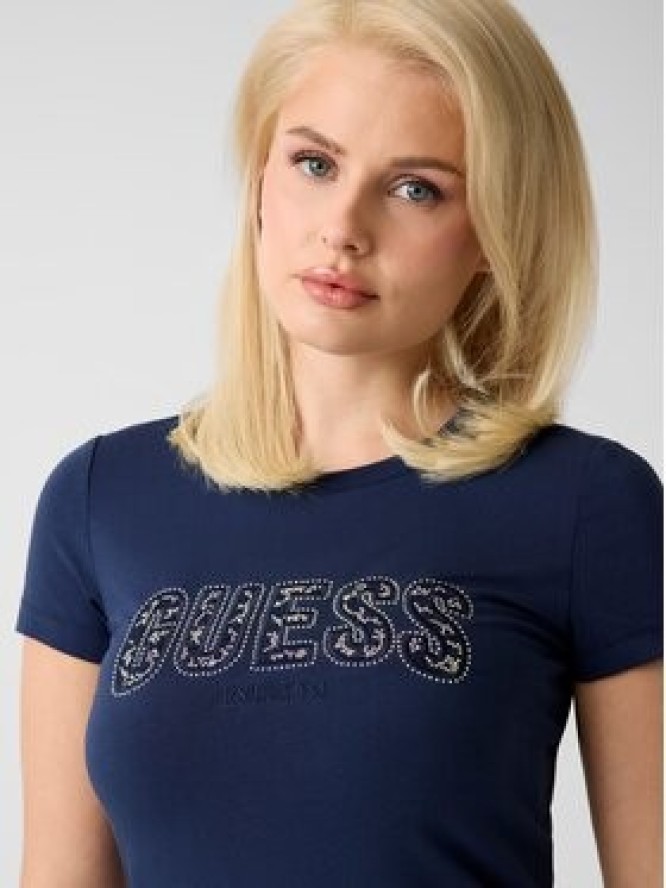 Guess T-Shirt 172699 Niebieski Classic Fit