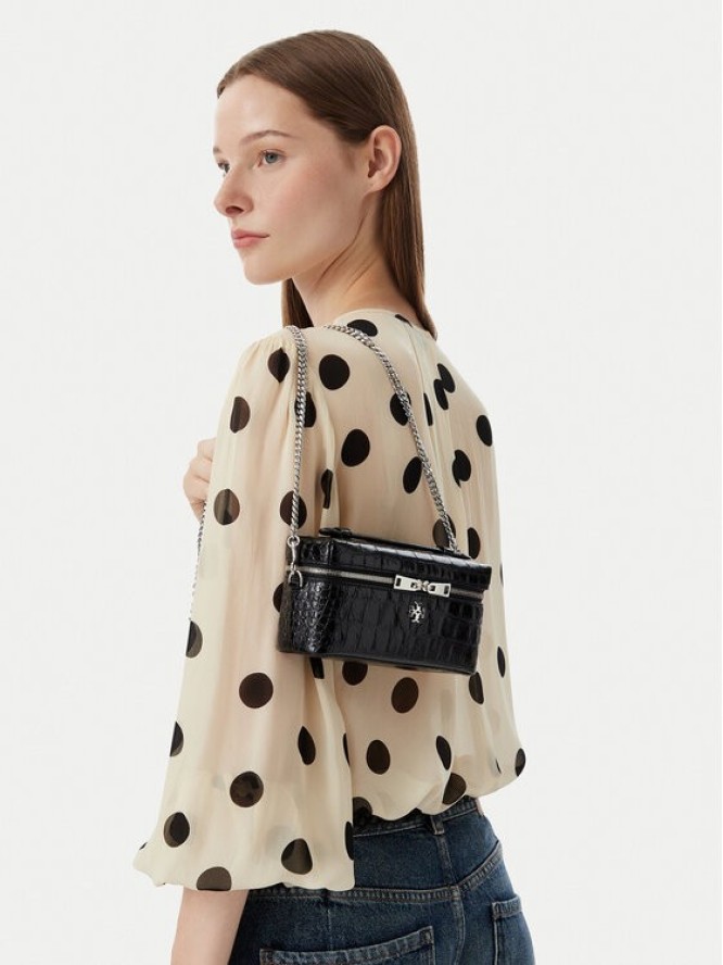 Tory Burch Torebka Charlie Embossed 185868 Czarny