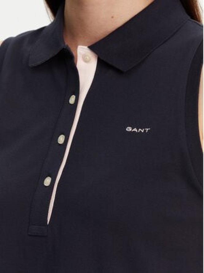 Gant Polo 4200560 Granatowy Regular Fit