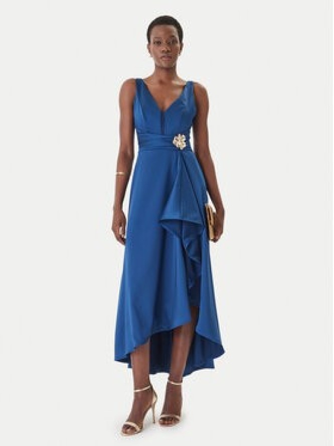 Rinascimento Sukienka koktajlowa CFC0127853003 Niebieski Slim Fit