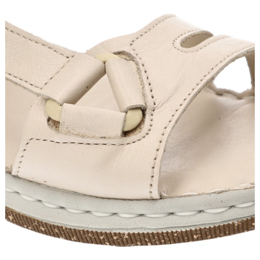 Beżowe Sandały Artiker Wygodne Obuwie Damskie Zapinane Na Rzep