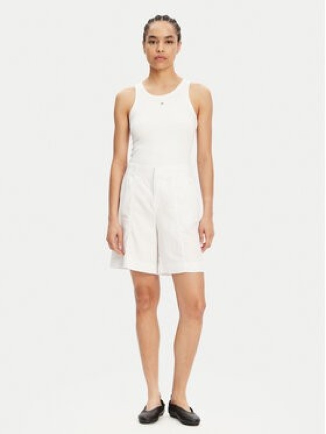 Calvin Klein Jeans Bermudy J20J225219 Biały Relaxed Fit