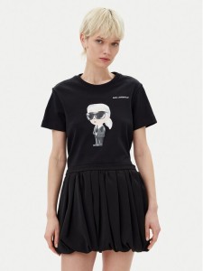 KARL LAGERFELD T-Shirt A1W17130 Czarny Regular Fit