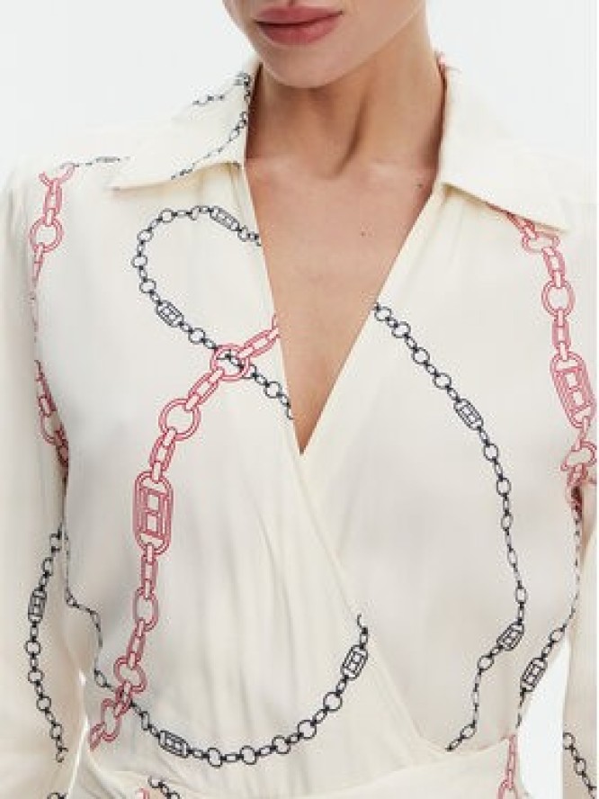 Tommy Hilfiger Sukienka koktajlowa WW0WW44664 Biały Regular Fit